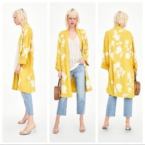 ISO Zara Yellow Embroidered Kimono